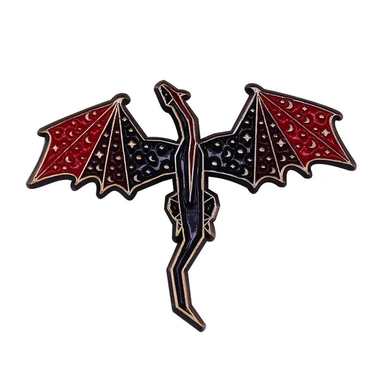 Pin de solapa de esmalte feminista personalizado, alfileres de esmalte de dinosaurio de colores de dibujos animados, insignias de solapa de dragones blancos