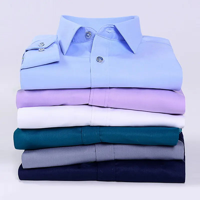 ALLBLUE Wholesale fashion casual men's long sleeve shirts Retailer Special Men's Clothing Classic print youth slim shirt
