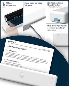 HPRT MT800QワイヤレスBTポータブルプリンターは、モバイルオフィス向けのAndroidおよびIOSとのレターおよびA4用紙の互換性をサポートします - Product Image 4