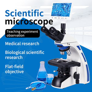 Microscopio trinocular de Laboratorio Profesional, compuesto con luz LED, con pantalla - Product Image 2