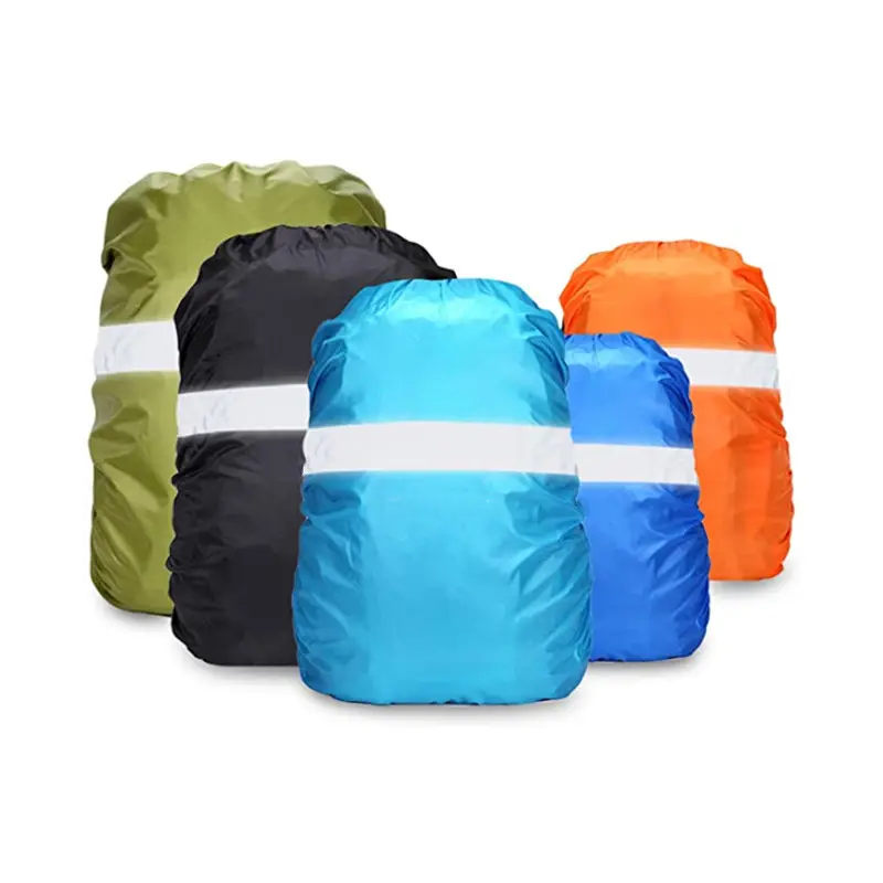 Kunden spezifische wasserdichte Rucksack abdeckungen mit reflektieren den Streifen Schutz rucksack Regenschutz