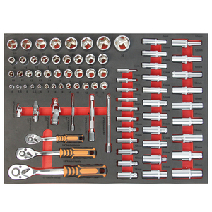 กล่องเครื่องมือ Diy 7ลิ้นชัก,พร้อมชุดเครื่องมือช่างสำหรับโรงรถกล่องรถเข็นตู้เก็บของ - Product Image 2