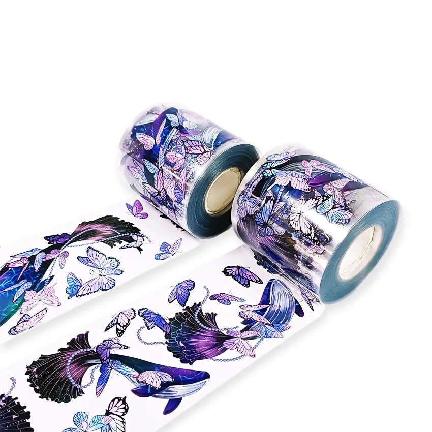 Washi-Cinta adhesiva de mariposa transparente para manualidades, pegatina de vinilo con logo de marca, personalizada, diario decorativo