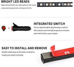 Araba LED şerit işık araba çok renkli araba iç aydınlatma altında aydınlatma kiti çok modlu değişim ve kablosuz uzaktan kumanda kontrol - Product Image 3