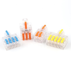 Mini Universal Compact Conductor <strong>Spring</strong> Splicing Wire Connector With Screw Fixing Hole 1 in Multiple Out <strong>Push</strong>-in <strong>Terminal</strong> <strong>Block</strong> - Product Image 1