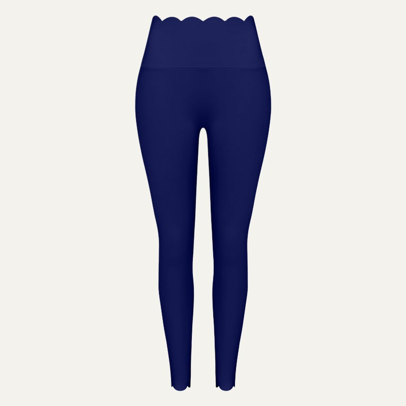 Leggings azul noche (cintura festoneada)