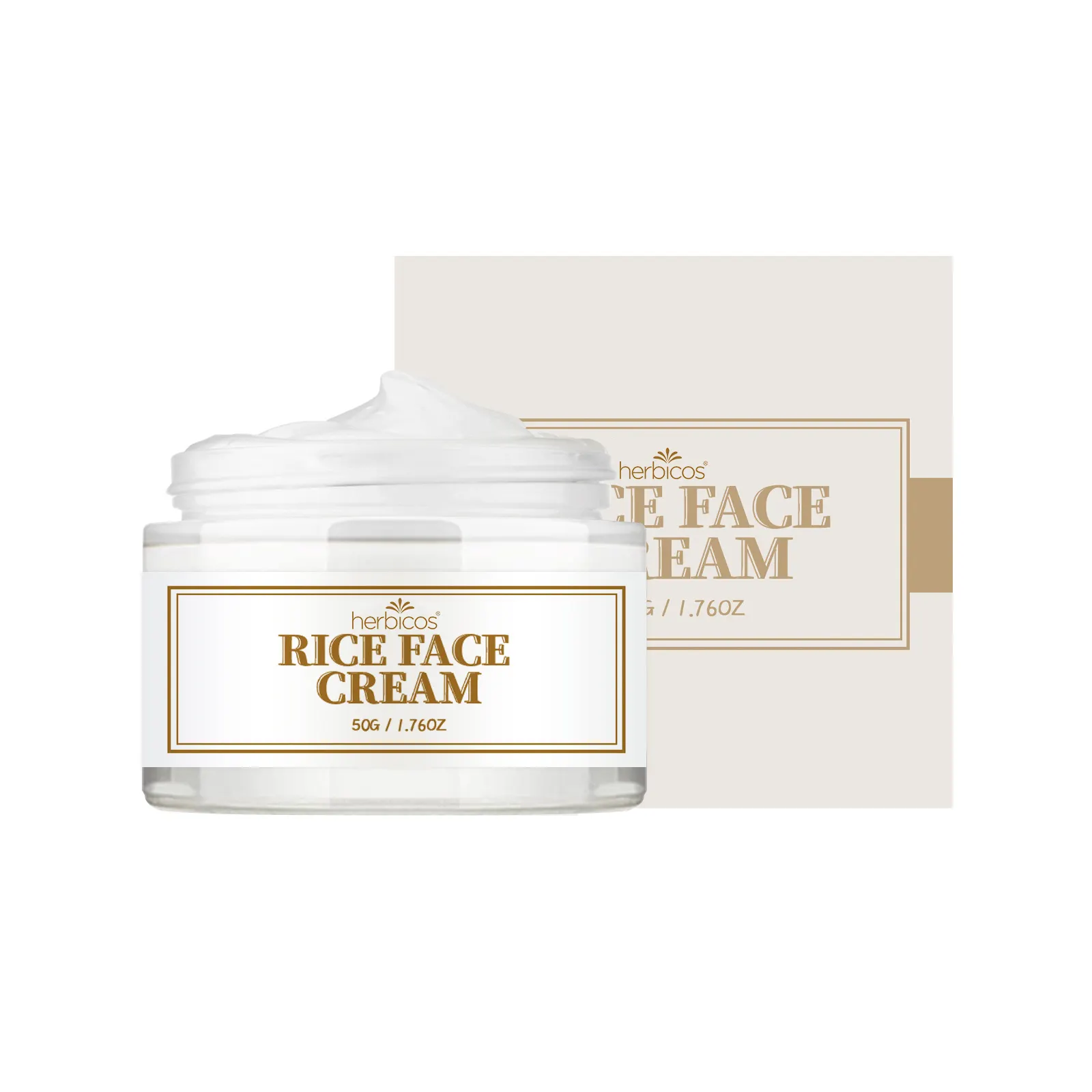 Crema reparadora para la cara que reduce los poros de larga duración, elimina las arrugas, crema hidratante para el rostro de pulpa cruda de arroz, Herbicos, Día de Corea, OEM