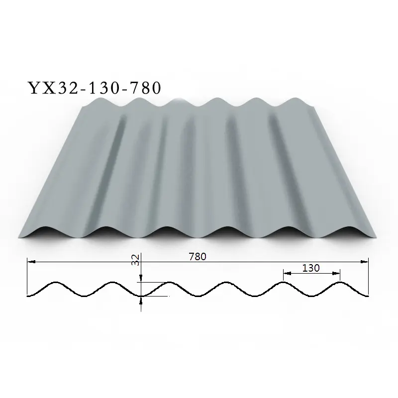 Lapisan Warna lapisan baja galvanis lapisan baja bergelombang lembar atap logam lembar PPGI