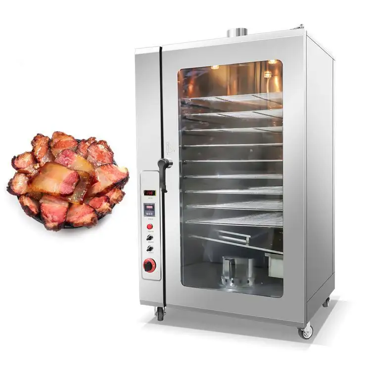 Most popular Domestic 30 KG Fish Processing Electrostatic Smokehouse Sausage Oven House Gas Meat Smoke Dry Machine
