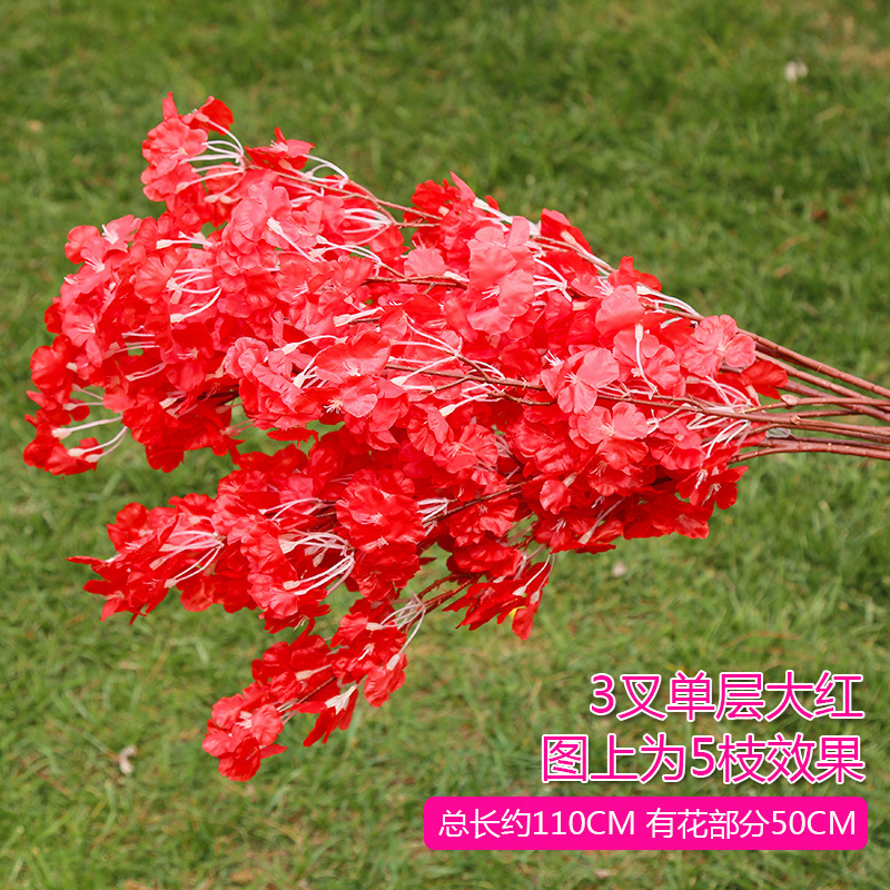 3 fourches monocouche rouge vif (1 branche)