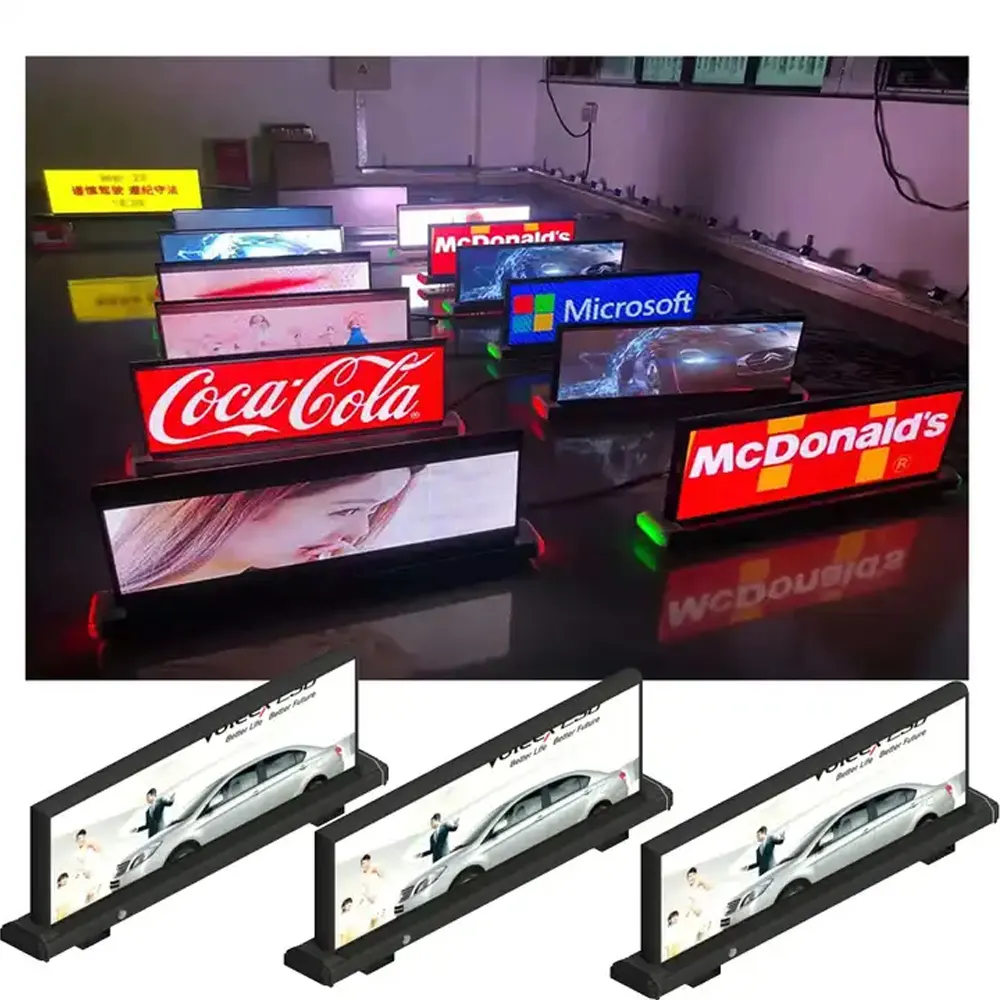 led film for taxi Car Roof Advertising Taxi Led Screen Display Waterproof Outdoor Programmable Scrolling Taxi Top Led Display