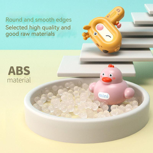 Çocuk 4-6m aralığı Abs yaz açık havada çift meme sevimli dinozor ördek zürafa tabanca bebek banyo oyuncak Mini su tabancası çocuklar için