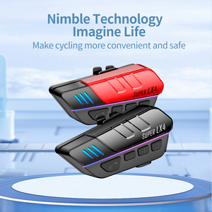 LX4 IPX6 không thấm nước Full-Face mở-mặt Mũ bảo hiểm tai nghe không dây Rider thông tin liên lạc Micro tương thích với xe máy - Product Image 6