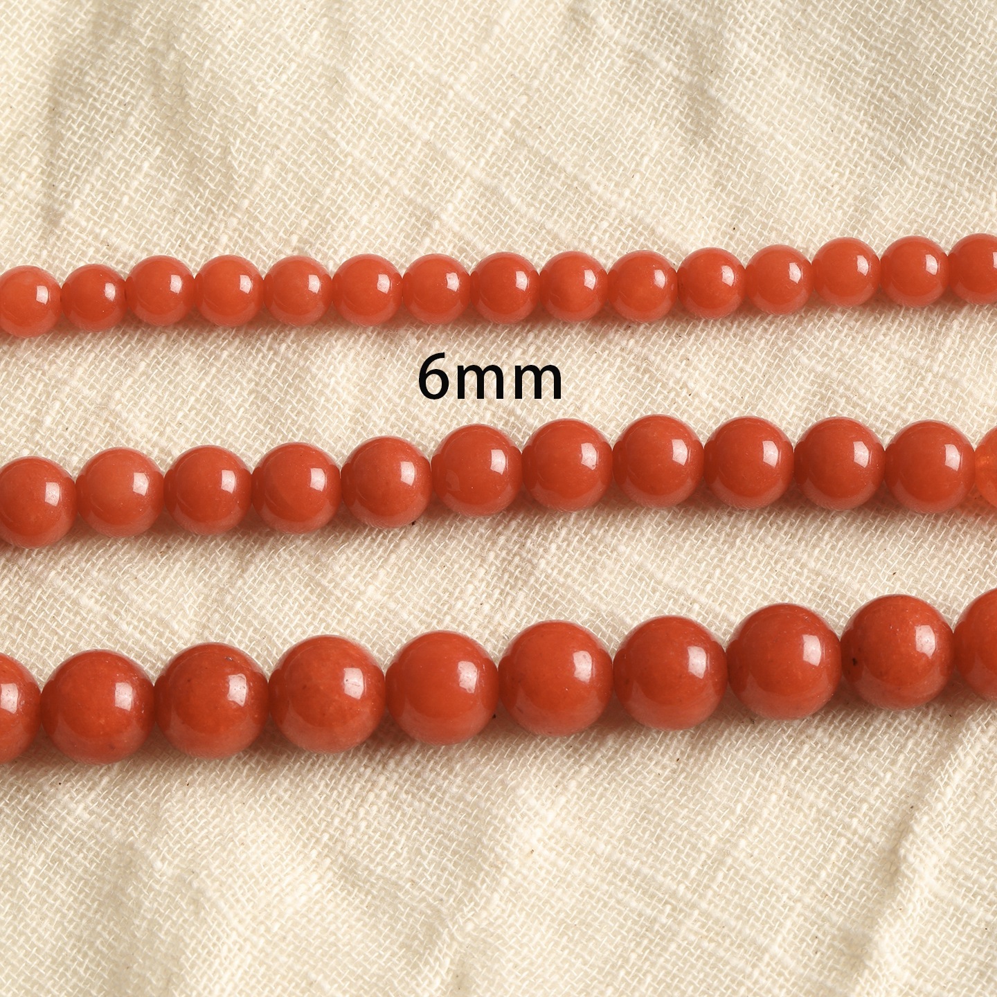 Kaki Rouge 6mm 5pcs