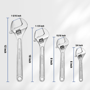 Özel Logo 6 8 10 12 inç ayarlanabilir anahtar krom kaplama oto tamir anahtarı el aletleri ile OEM desteği - Product Image 4
