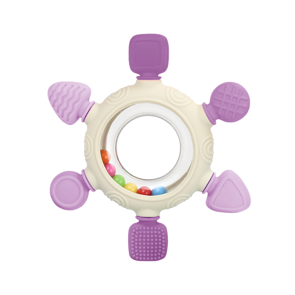 Rattle Teether-Purple