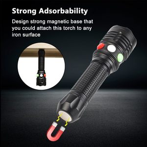 Đèn Pin Siêu Sáng Đèn Pin Sạc Trực Tiếp 7 Chế Độ 3000 Lumens 13 Đèn LED Trắng Vàng Đỏ Xanh Lá Đường Sắt Khẩn Cấp Ngoài Trời - Product Image 2