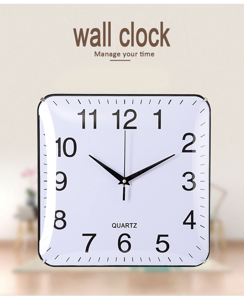Customised 12 inch square  decorated wall clock  home decorative