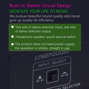 LYNEPAUAIO Audio Switcher <strong>RCA</strong> <strong>2</strong> in <strong>1</strong> Out / <strong>1</strong> in <strong>2</strong> Out A/B Switch Stereo Audio <strong>Splitter</strong> Box with No Distortion <strong>RCA</strong> Jack - Product Image 3