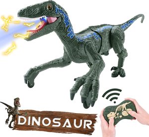 Yeni 2.4g 8ch hayvan modeli oyuncaklar plastik ses ve işık sprey Rc uzaktan yürüyüş dinozor oyuncak çocuklar için simüle ile - Product Image 2