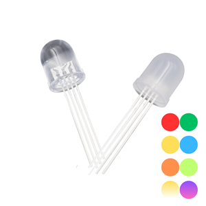 JOMHYM <strong>Whited</strong> Diffused Transparent 4pins Tricolor RYB RGB 10mm <strong>8mm</strong> DIP <strong>LED</strong> Diode with Common Anode / Cathode - Product Image 1