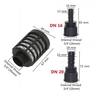 DN 16 20ปั๊มน้ำอินเทอร์เฟซแบบท่อ,ชลประทานท่ออุปกรณ์กรองท่อตัวกรองขนาดเล็กสำหรับการขยายตัวของตู้ปลา - Product Image 2