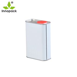 <strong>3</strong> <strong>Liter</strong> 3L Rectangular Olive Oil Container Metal Tin Can with Spout Lid - Product Image 3