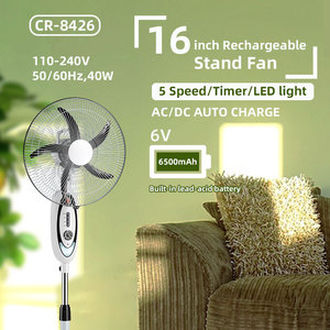 16インチ5速調整空気冷却夏充電式スタンドファンDC入力USB出力機能付き - Product Image 4
