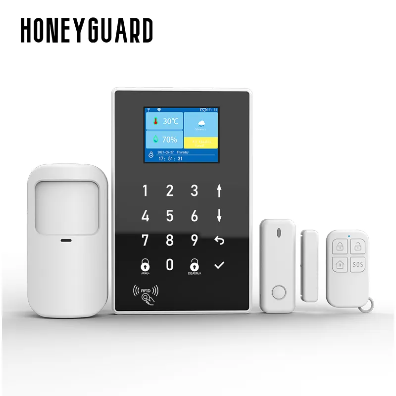 Sistema de alarme sem fio inteligente Segurança Tuya WIFI GSM House Burglar Alarm Home Alarm System alarmmanlage haus drathlos wi-fi