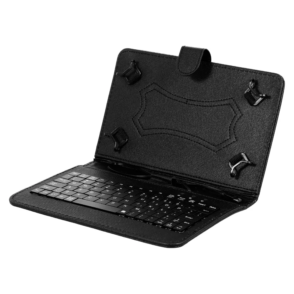 Custom Universal 7 8 inch 9 10 inch Micro laser Keyboard 60 leather covers tablet case wired for android tablet keyboard case