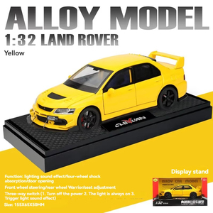 Alloy 1:32 Diecast Toy LANCER Evolution lX <strong>EVO</strong> 9th Sound Light Pullback Metal Car <strong>Model</strong> Display Collection with Open Doors - Product Image 5