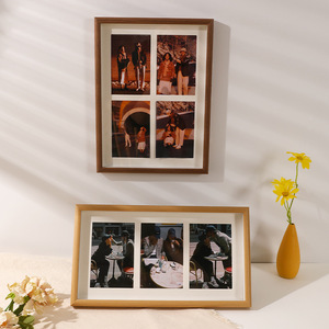 UV baskı ile yaratıcı ahşap fotoğraf çerçevesi 8x10 ve 6x8 masa ayarı baskı fotoğraf yıkama özellikleri ile üç dört satır albümü - Product Image 5