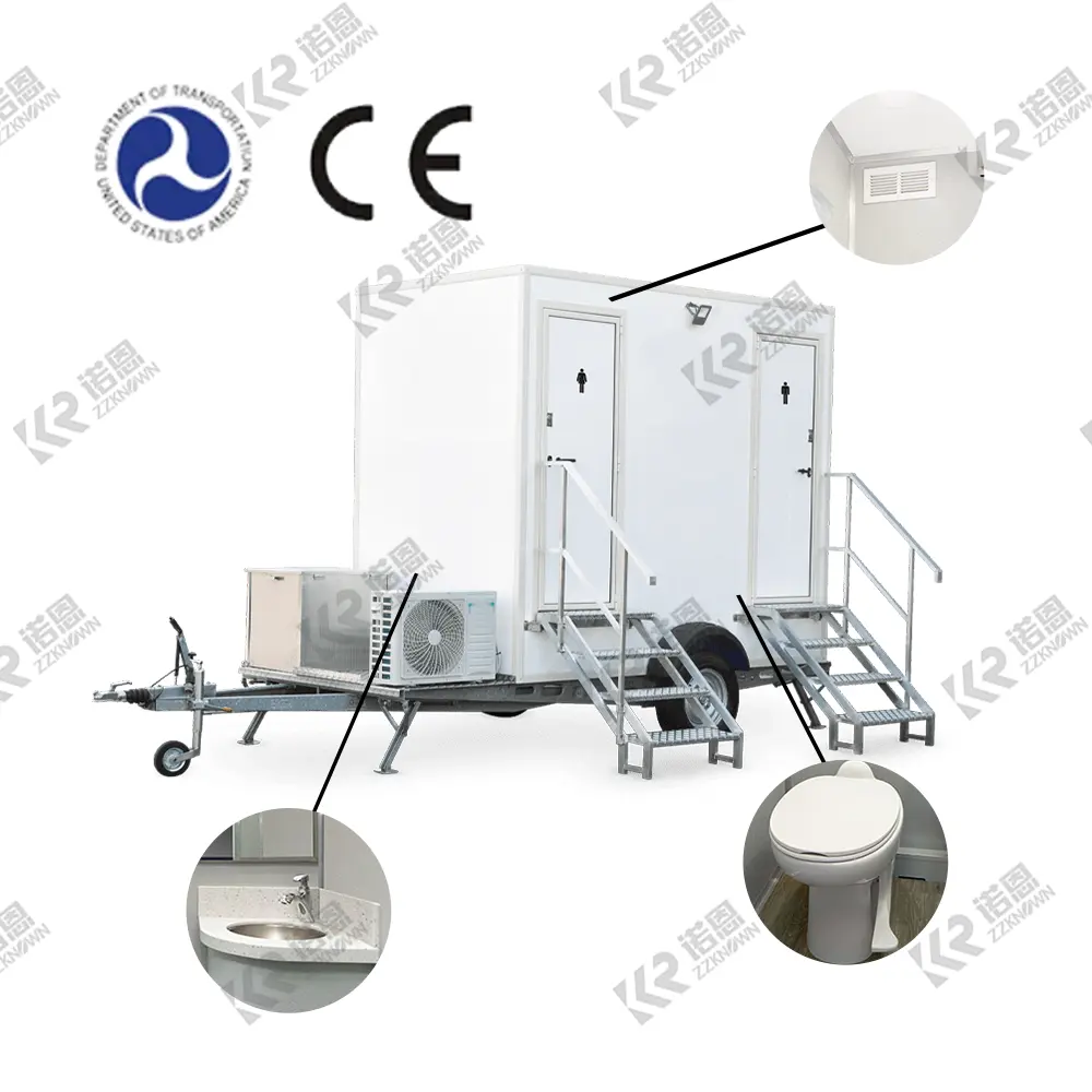 Luxury Portable Mobile With 2 Or 4 Or 6 Restroom With Shower Room Toilet Trailer Of Event Sell USA