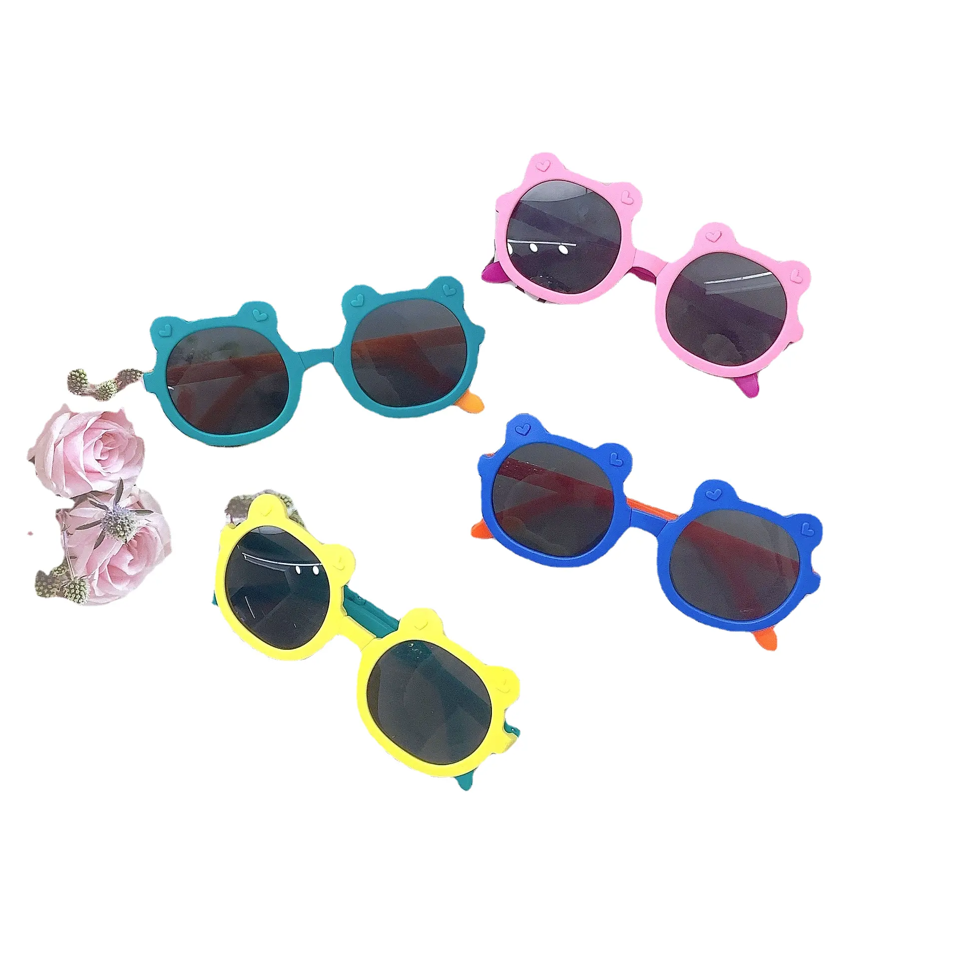 UV 어린이 안경 접는 귀여운 소녀의 오목한 모양 패션