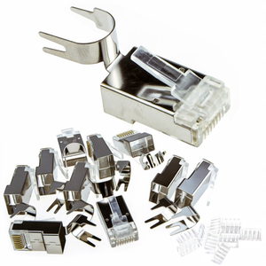ป้องกัน ftp/stp ขั้วต่ออีเทอร์เน็ตกราวด์ภายนอก RJ45ขั้วต่อ8P8C ปลั๊กแบบแยกส่วน CAT7การเชื่อมต่อผ่าน - Product Image 1