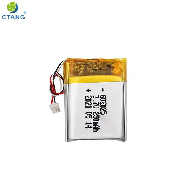 Fabrieksprijs Beste Kwaliteit Oplaadbare Lithium-Ion Polymeer Batterij 602025 3.7V 250Mah Voor Gps/Smart Wearables