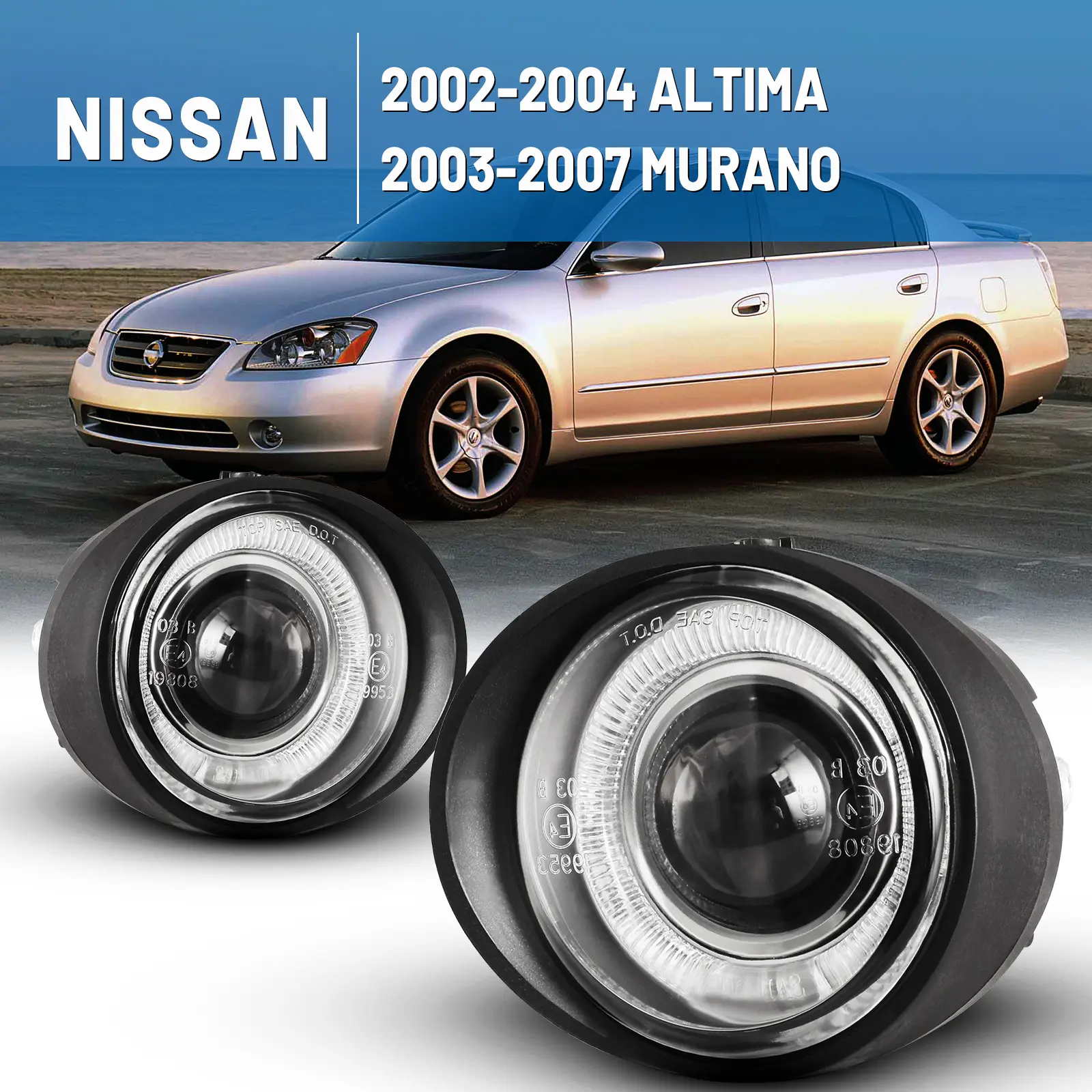 Winjet 2002-2004 Nissan Altima 2003-2007 Nissan Murano 2003-2005 Infinity FX35 03-05 infinity FX45 Halo projektör sis farları