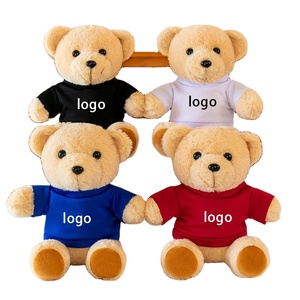 Üreticileri özel logo t-shirt ile 50 adet adedi peluş oyuncak oyuncak ayılar