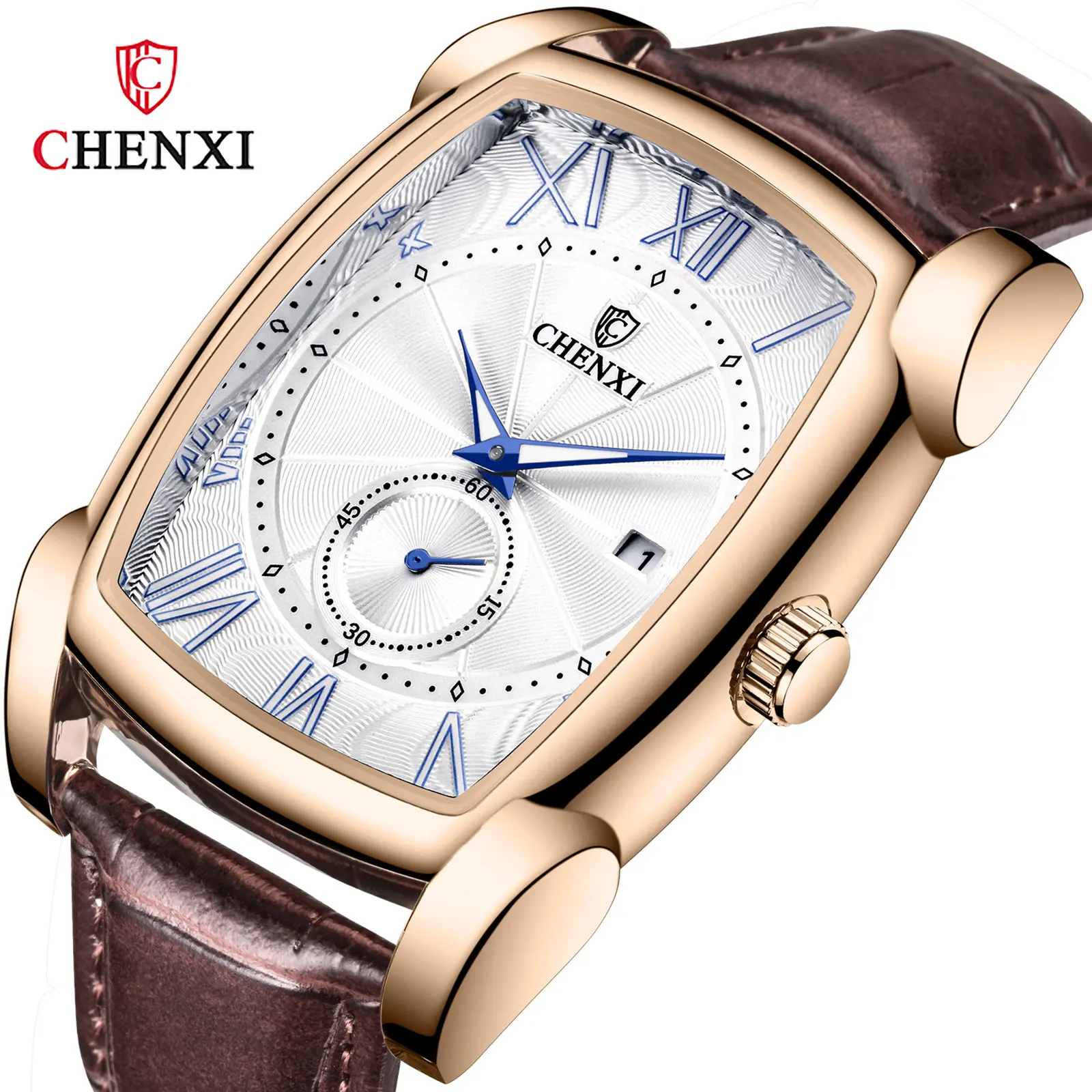 CHENXI Montre Carrée Hommes Shake Voice Live Usine Transfrontalière Calendrier Lumineux Mode Quartz Hommes