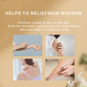 Crème de consoude naturelle à base de plantes, pommade réparatrice de consoude pour les muscles endoloris, éruptions cutanées, ecchymoses, vente en gros - Product Image 6