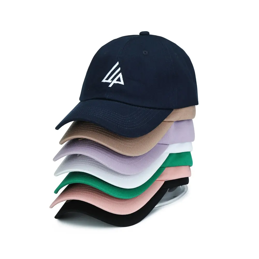 Sombreros de béisbol de algodón para hombre y mujer, gorras de lujo de 6 paneles en blanco y negro, sin estructura, lisa, deportiva, con logotipo personalizado bordado