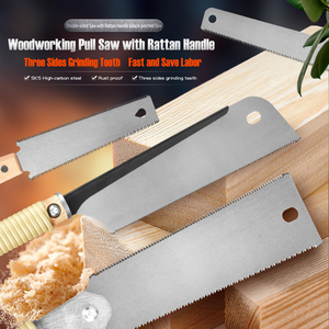 El testere 6 inç çift kenar taraflı çekme testere SK5 esnek bıçak gömme kesim ahşap kolu için zanaat, hobi, DIY ağaç İşleme - Product Image 3