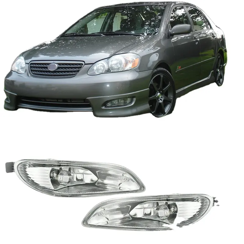 auto parts No Wiring Fog Lamps Lights for Toyota 2005-2008 Corolla 2002-2004 Camry