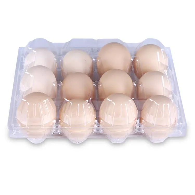 Custom 6 10 12 15 24 cell PET transparent plastic Easter egg tray for chicken incubate plastic packaging color box