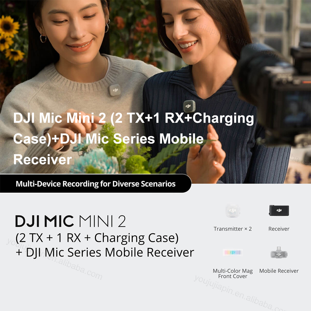 Mic Mini 2 (2 TX+1RX+Charging Case) + Mic Series Mobile Receiver