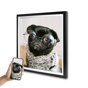 22 Inch Wooden Square Screen Frame Smart Digital Art Picture and WiFi <strong>Function</strong> for Wall <strong>Display</strong> - Product Image 2