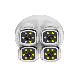 12MP cuatro lentes IP65 seguridad para el hogar CCTV Cámara IP 10X Zoom inalámbrico WiFi Panorama gran angular visión nocturna CMOS nube tarjeta SD