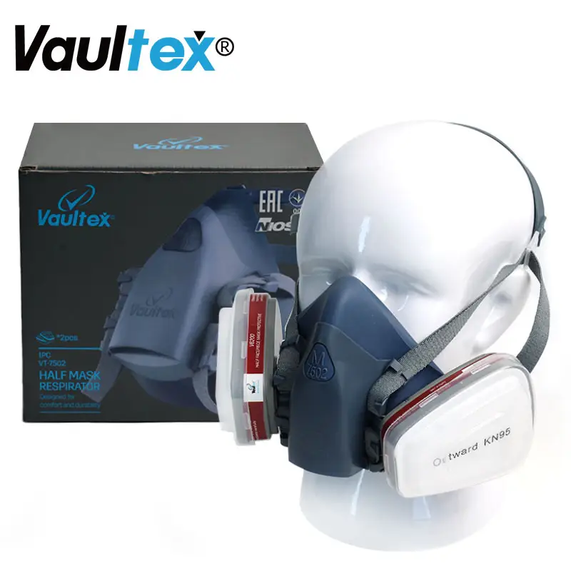 Vaultex Dubbele Patronen Ademhalingstoestellen Maskers Anti Industriële Bouw Stof Half Gezicht Gasmasker