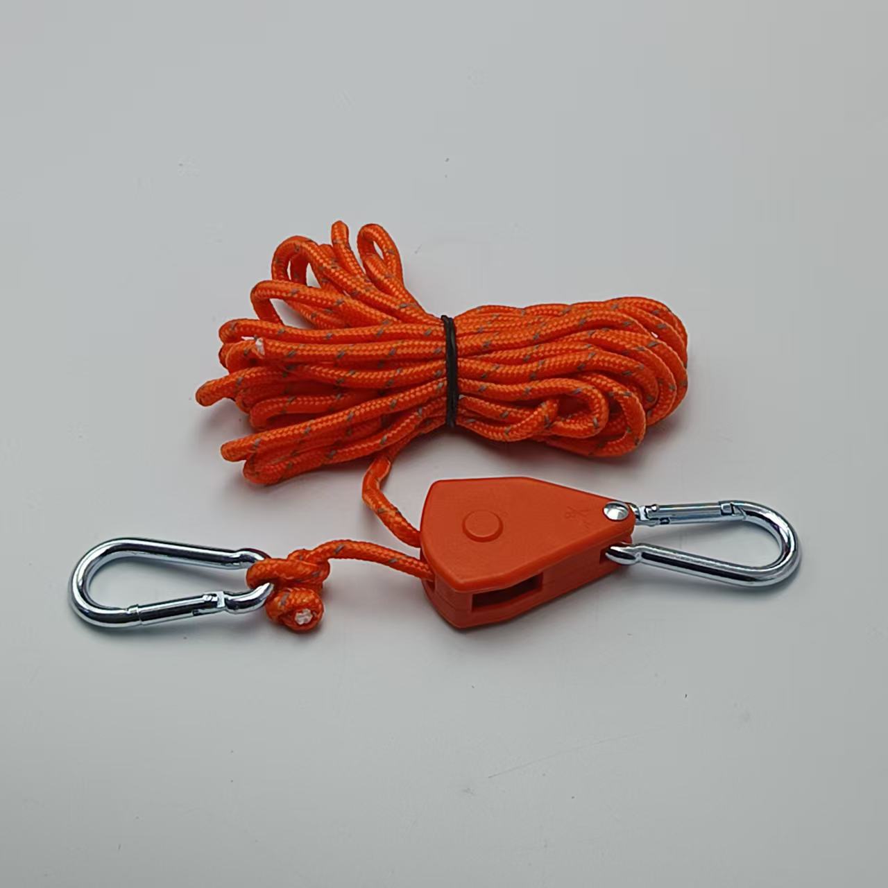 Reflective orange pulley system