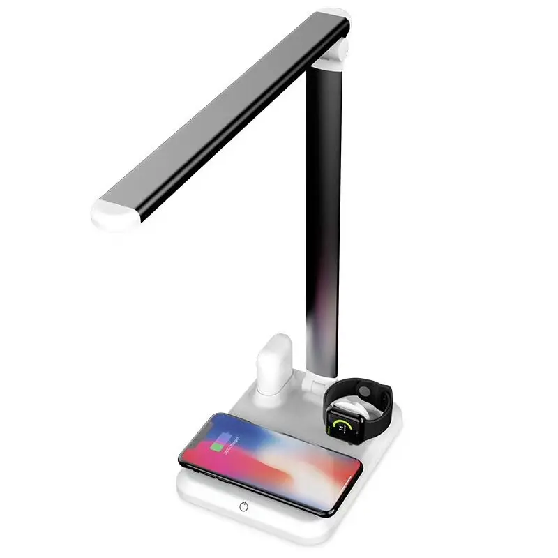 Lámparas de escritorio Magnéticas 4 en 1 Multifunción 10W Rápido Seguro Modo de protección contra sobrecalentamiento Cargador de teléfono celular inalámbrico